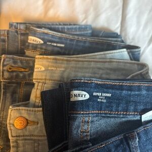 Lot of 3 old navy jeans